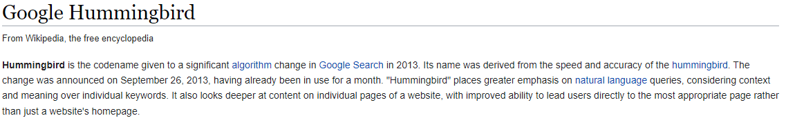 Google Hummingbird in Wikipedia_image