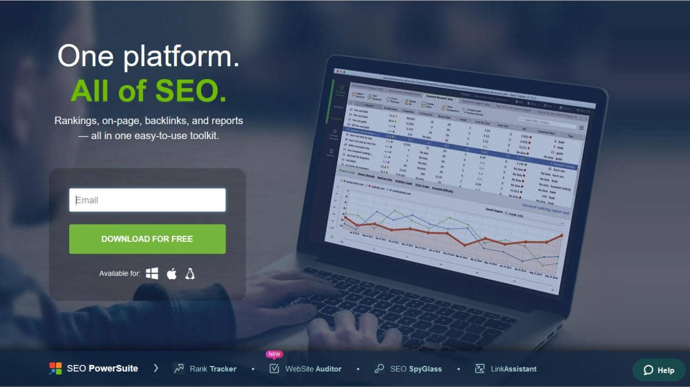 SEO Powersuite Homepage